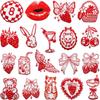 Strawberry Cake Embroidery Cloth Sticker Butterfly Rabbit Patch Sticker Heat Transfer Flame Red Lip Computer Embroidery Chapter Boy