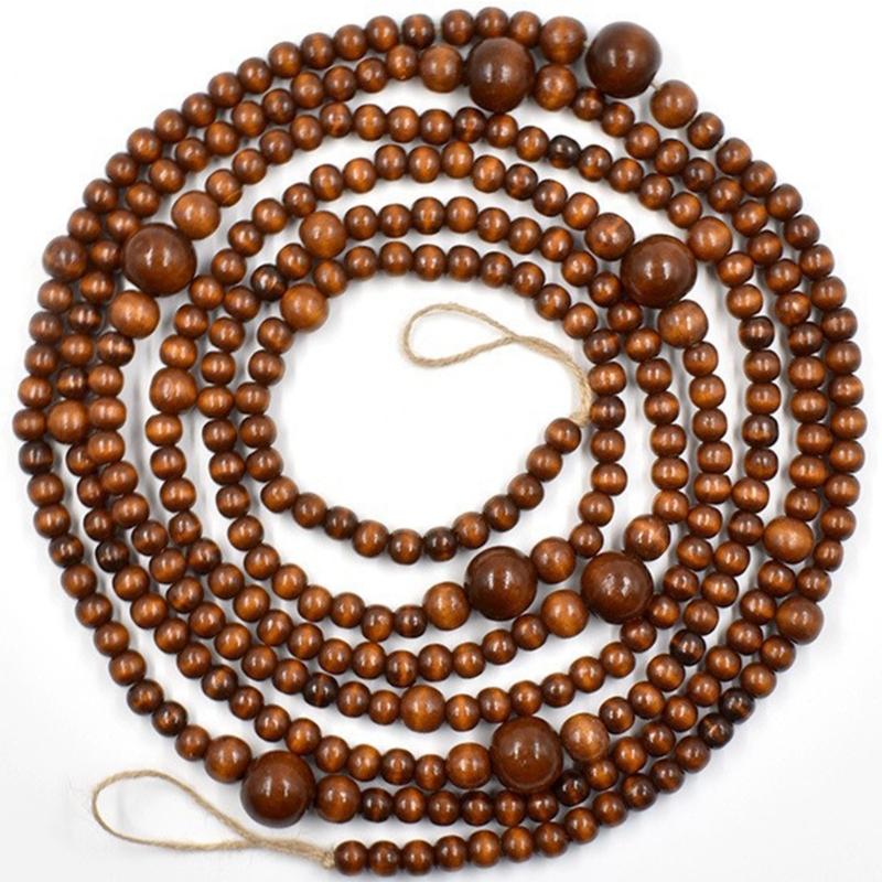 DIY Wooden Bead Garlands For Christmas Tree Decorations Family Crafting Activity Holiday Party Hanging Ornament