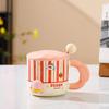 Anime Animal with Cover Spoon with Magnetic Doll Lovely Ceramic Cup Mug Home Set Small Present Cup Ins Style Durable