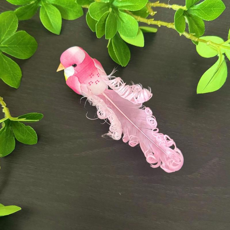 1Pc Random Simulation Swallow Tail Bird Clip Handmade Bird Plant-decorated Artificial Bird Handicrafts For Ornament
