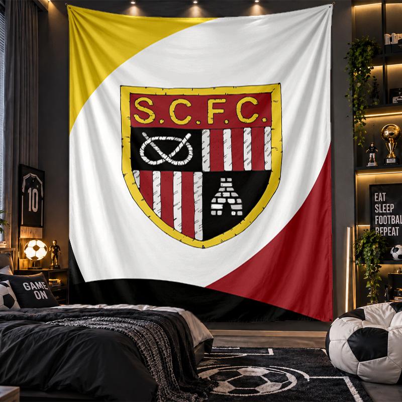 Wall Hanging Tapestry Stoke City Football Print Cloth for Living Room Bedroom Home Decor