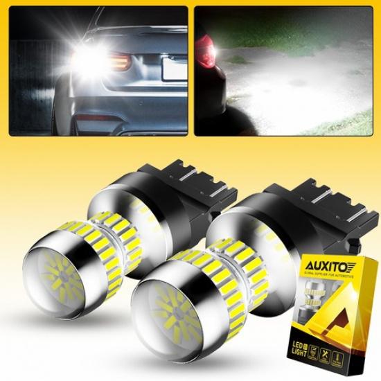 AUXITO 3156 LED 3157 Signal Reverse Turn Daytime Light Running White Bulb Set