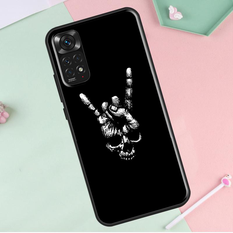 Rock and Roll Skull For Redmi Note 12 Pro Plus Cover For Redmi Note 10 8 9 11 Pro 12S 11S 10S 9S 9C 10C 12C Case