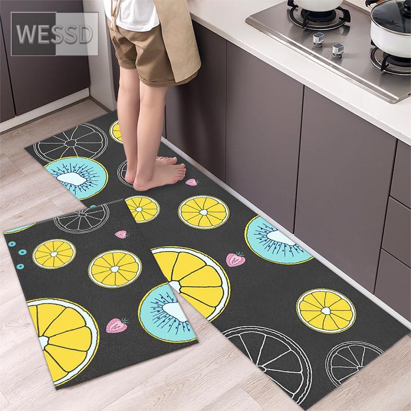 Kitchen Runner Rug Set Farm Style 40X60CM 40X120CM 2 Piece Bathroom Mat Set Non-slip Absorbent Washable Doormat Indoor