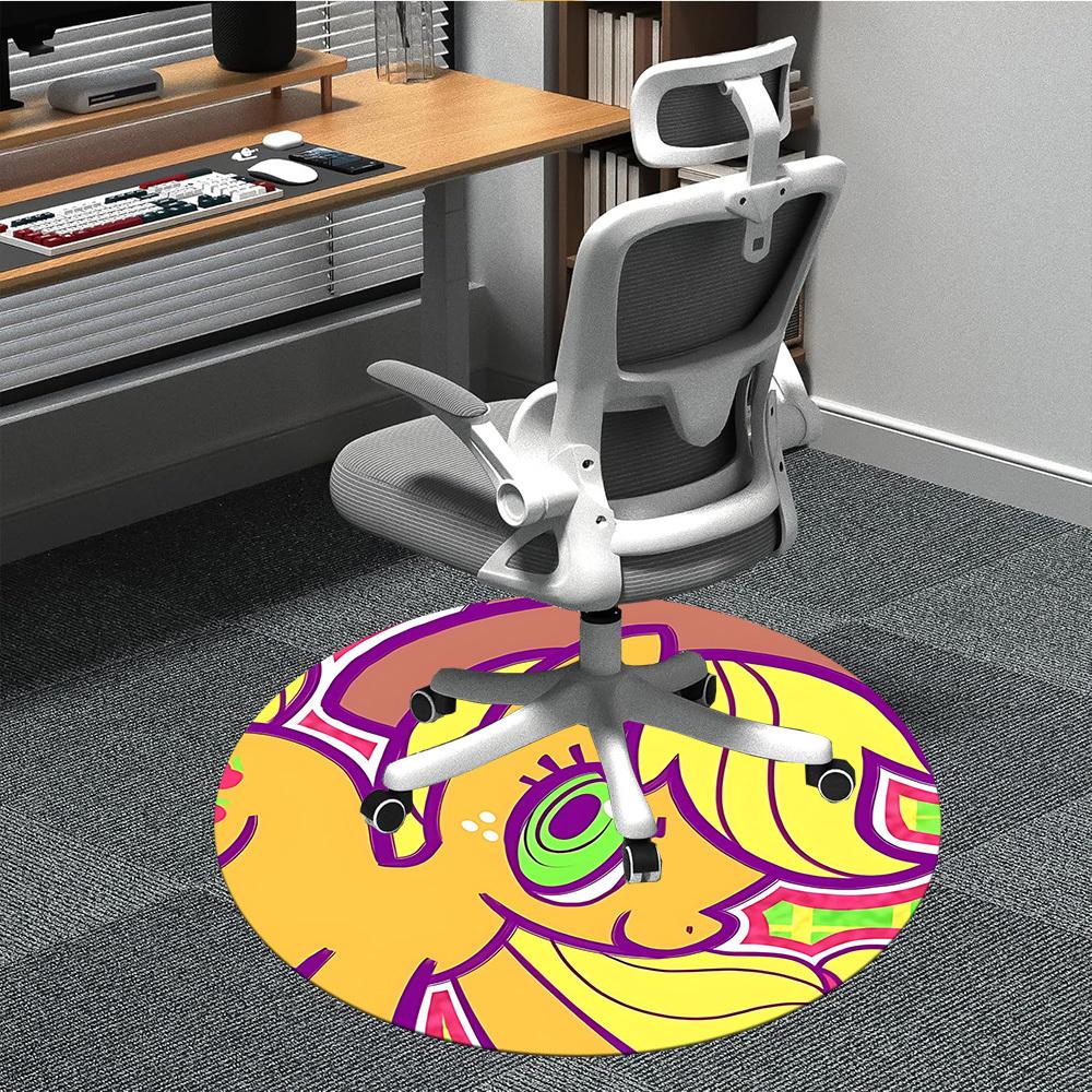 

1pc My Little Pony Office Round Area Rug, Under Office Chairs Bedroom Living Room Home Decor, Room Decoa1022228 80cm by 80cm