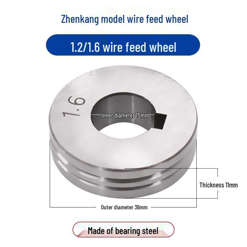 Gas-Shielded MIG Welding Wire Feeder Accessories: Panasonic/Binzel Style Guide Wheel 1.2/0.8.