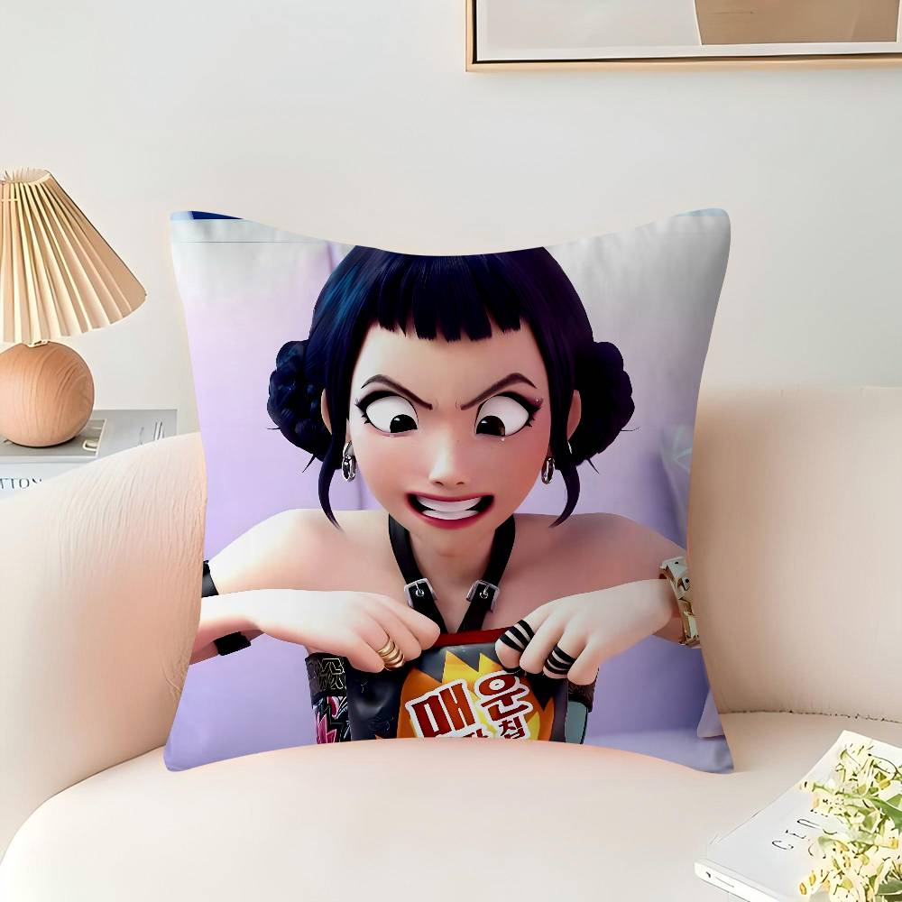 Demon Hunters ZOEY Pillowcase 45x45cm Cute Pillowcase Living Room Sofa Cushion Cover Bedroom Home Decoration Children's Gift
