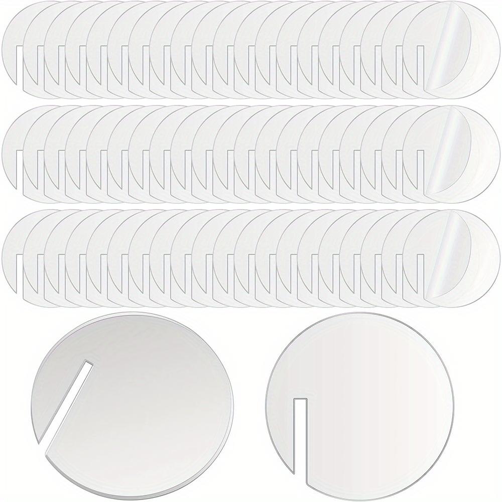 1Set 60Pcs Acrylic Party Beverage Labels - Circular Blank Glass Discs for Drink Identification, Ideal for Events & Gatherings
