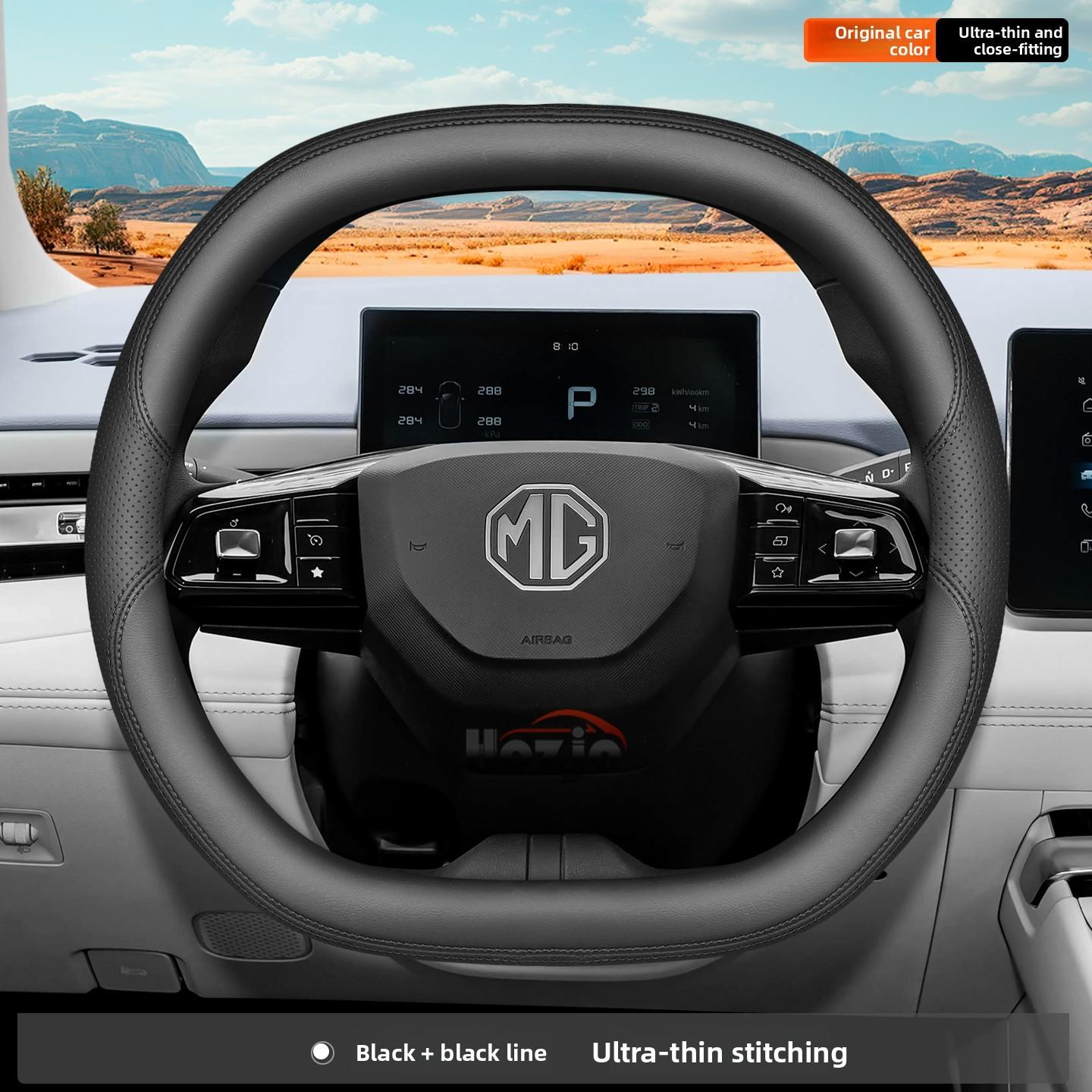 

Leather Car Steering Wheel Cover for MG EHS ZS Luxury HS PHEV 3 Hybrid GT 2024 2025 2026 Accessories