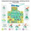 Clear Key Sounds 26 Keys Keyboard Keychain Pressable Keys Fingertip Button Key Ring  Office Use