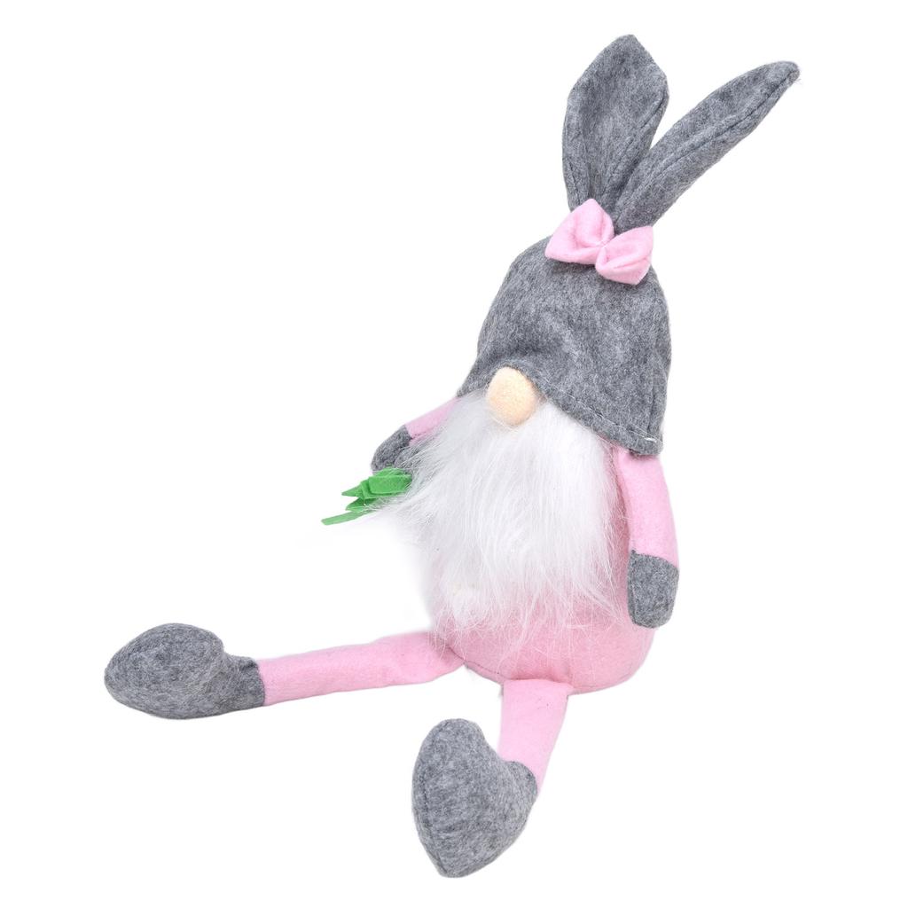 Easter Bunny Gnome Dolls Soft Fabric Long Leg Cute Faceless Gnome Ornament for Home Decoration