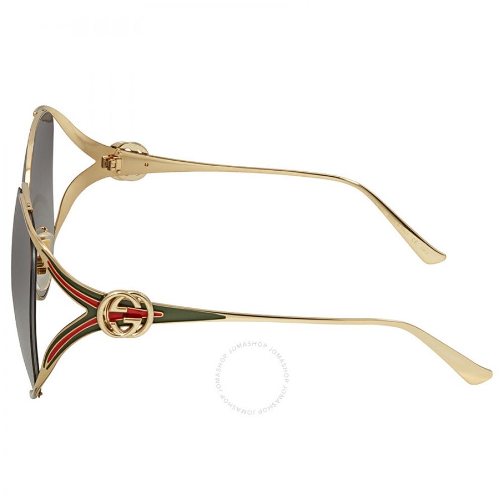 Gucci Grey Gradient Square Ladies Sunglasses Gg0225s 001 63