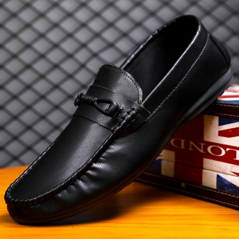 Casual Shoes For Men Loafers Leather Slip On Moccasins Breathable Comfortable Outdoor Walking Shoes For Men Walking