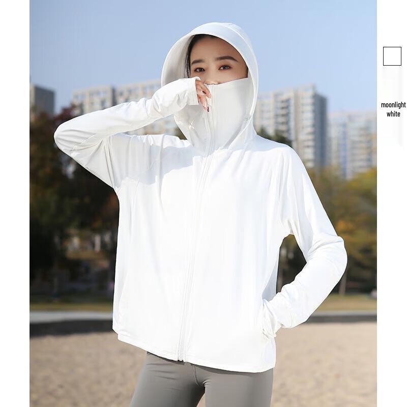 Beneunder UPF50+ Oddychająca kurtka z kapturem z lodowego jedwabiu chroniąca przed słońcem