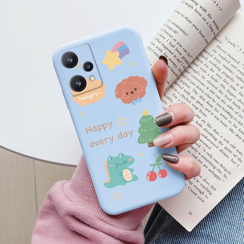 For Realme 9 4G Case 9 Pro Plus Cover Cute Heart Flower Back Cover Soft Silicone Protective Funda For OPPO Realme 9 Pro+ Shell