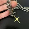 YQ 316L Stainless Steel Star Cross Pendant Necklace For Men Gothic Punk Jewelry Durable Hypoallergenic