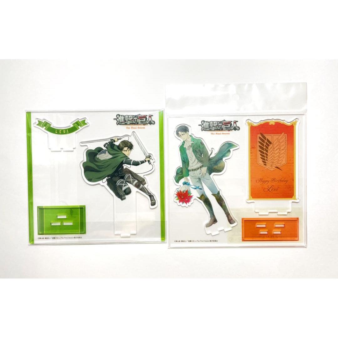 Used Attack on Titan Levi Birthday Acrylic Stand MAPPA Exhibition
