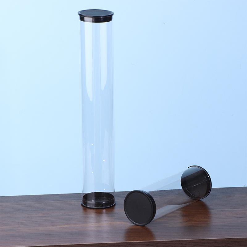 Golf Ball Tube Barrel Pc Transparent Round Plastic Packaging Box 45Mm Diameter Golfs Case With Cover Portable Golfs Container