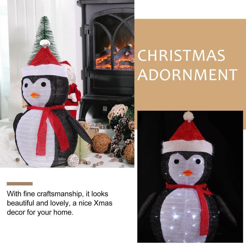 Christmas Foldable Light Up Snowman Decor 1.2/1.8m Holiday Ornament Home Party