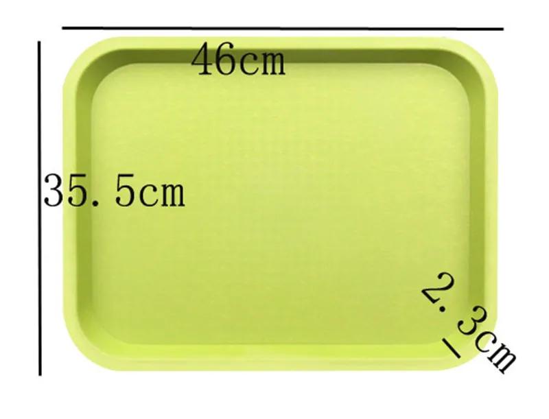 ABS anti slip plastic tray brown red green yellow color plastic plate fruit tray restaurant snake bar tea cake bread food dish