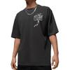 Short Sleeve Round Neck Printed Loose T-Shirt Men Tops Black IB3297-045