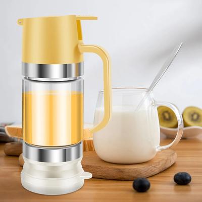 Kitchen Tool 300 ML Glass Honey Dispenser Clear Leak-proof Honeys Bottle Press Type with Handle No Drip Honey Jar Coffee