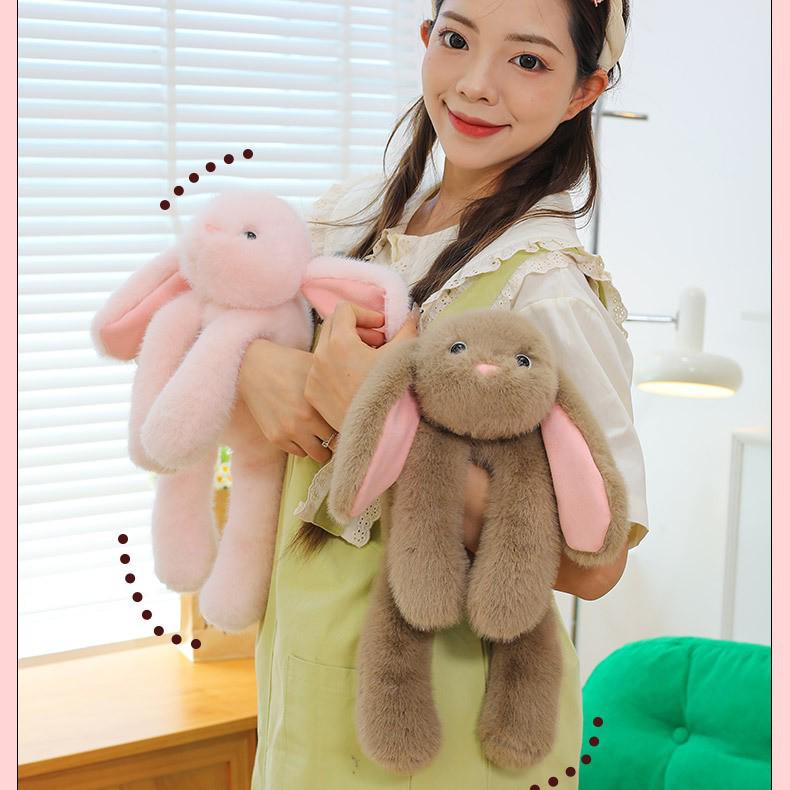 Fluffy Genuine AnTu Gongzai Little Rabbit Plush Toy Cushion