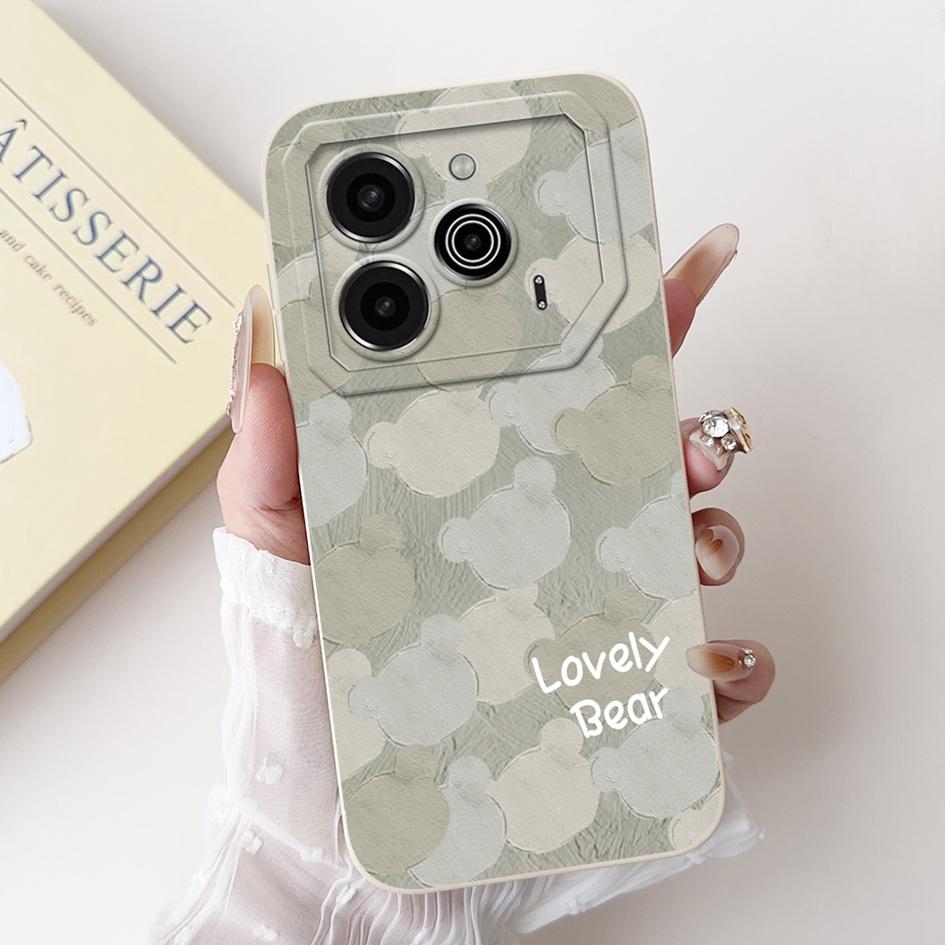 Pova 6 Case For Tecno Pova 6 Pro 5G Silicone Cover Cute Dinosaur Panda Camera Lens Protector Bumper For Tecno Pova6 Pro LI9 Capa