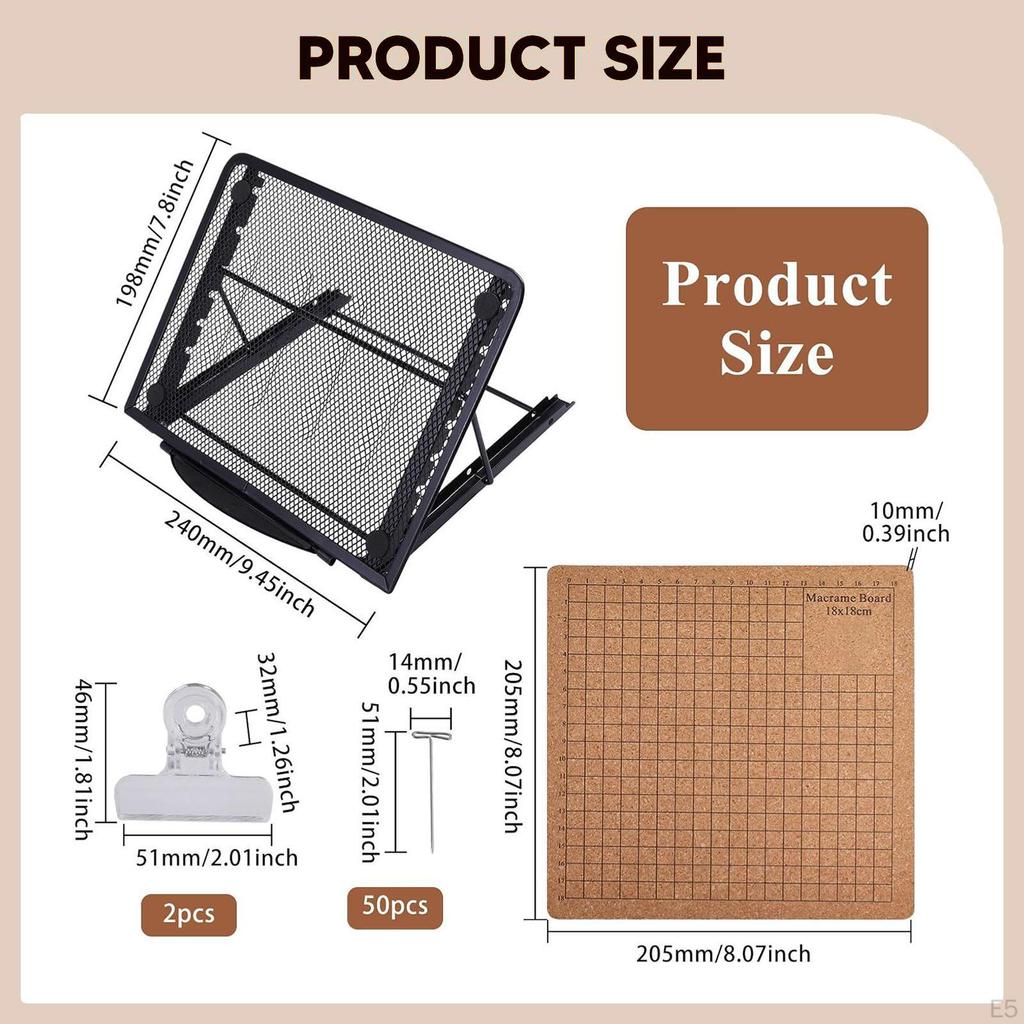 Double-sided Macrame Board Set, Multifunctional Decorative Accessories And Supplies, 20.5 X