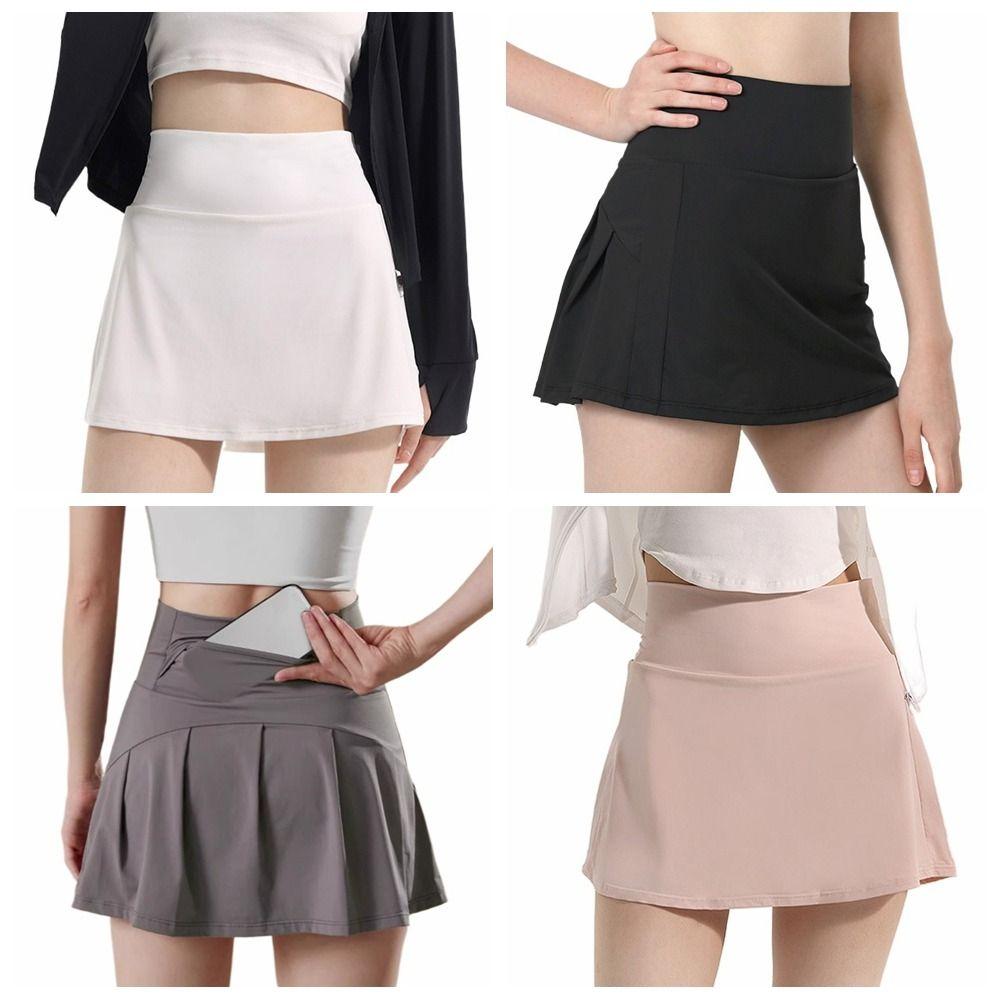 Quick-Drying High Waisted Golf Skirts with Lining Yoga Sport Skirt Pleated Tennis Skirt  Tennis