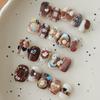 50Pc Mixed Packing Maillard Bow Nail Diamond Winter Resin Decoration Retro Stereoscopic Patches Nail Decoration Accessories