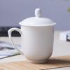 Taoxianghui Ceramic Mug with Lid Set, 10-Pack Pure White Meeting Cups for Business Meetings And Office Use