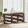 VidaXL Radiator Cover Brown Oak 205x21.5x83.5 Cm Engineered Wood, Radiator Cap, Top Radiator Cover, 852723