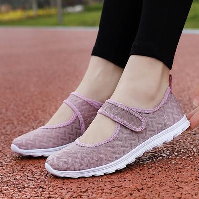 Mesh Shoes Women'S Summer Lightweight Velcro Casual Shoes Single Shoes Women'S Shoes Maternity Shoes Soft-Soled Buckle Shoes