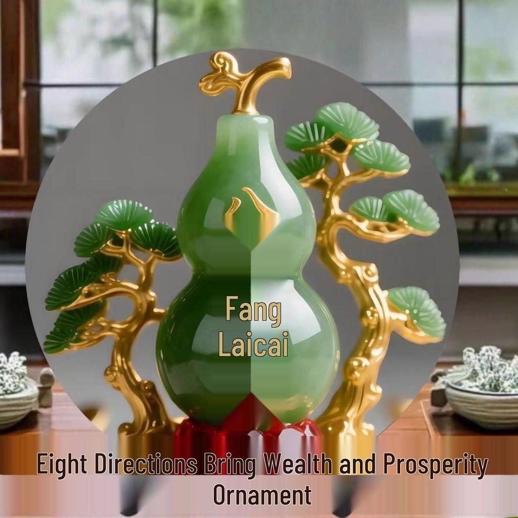 Drewniana tykwa Fu Lu Ośmiu Kierunków: Pomyślna Dekoracja Domu na Szczęście i Bogactwo