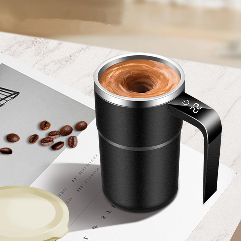 Tazza di agitazione automatica, ricaricabile, portatile, per caffè, agitazione elettrica, miscelatore in acciaio inossidabile, tazze rotanti magnetiche auto-agitanti