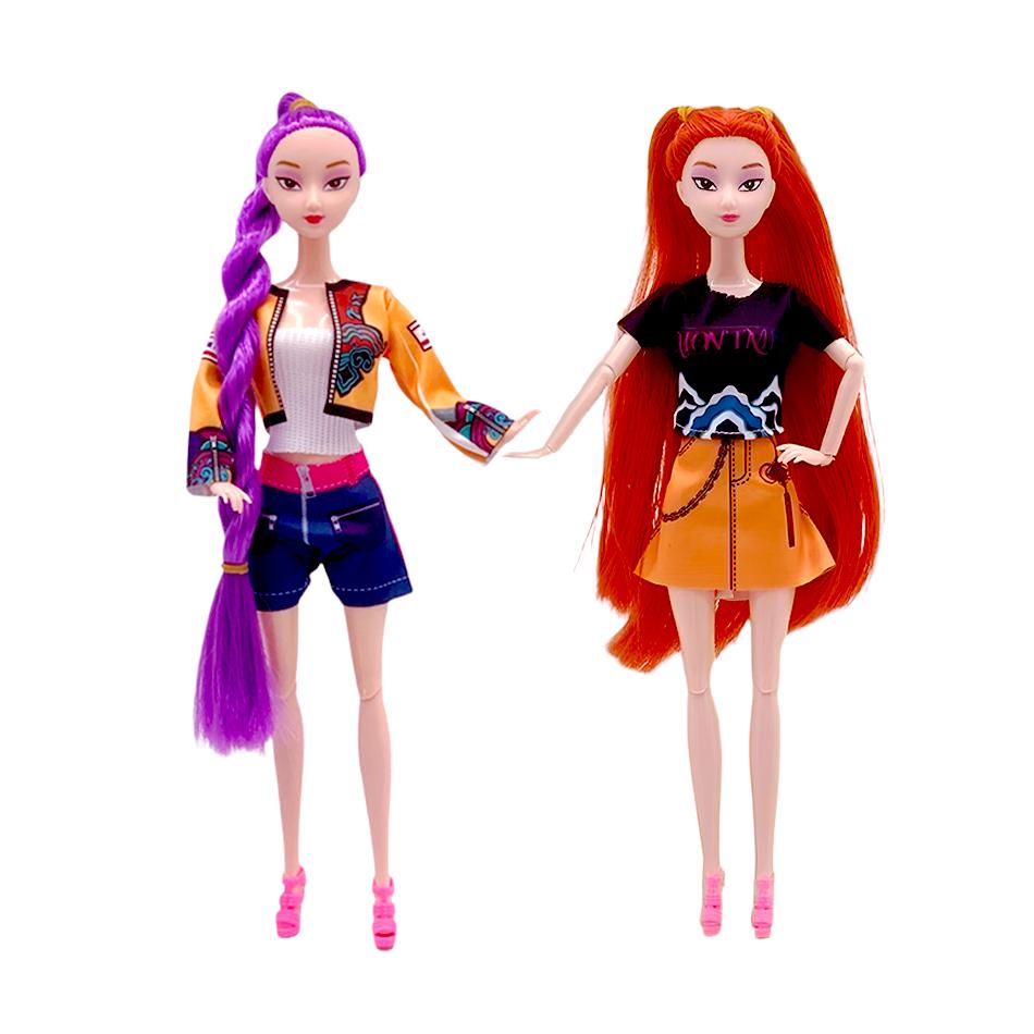 30см K-Pop Мисливці на демонів Аніме Kpop Дівочий гурт Мультяшні Румі Зої Міра Фігурки Вінілові Фігурки Модель Ляльки Дівчаткам Різдвяний Подарунок