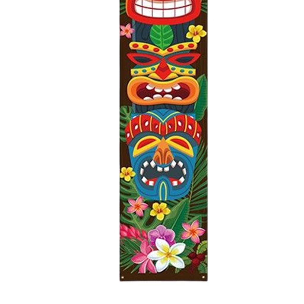2x Door Banner Wall Hanging for Hawaiian Luau Beach Party Tropical Party