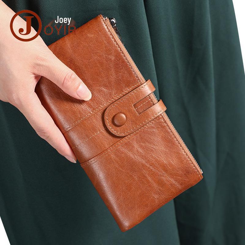 JOGUJOS Women's Genuine Leather Long Wallet and Card Holder