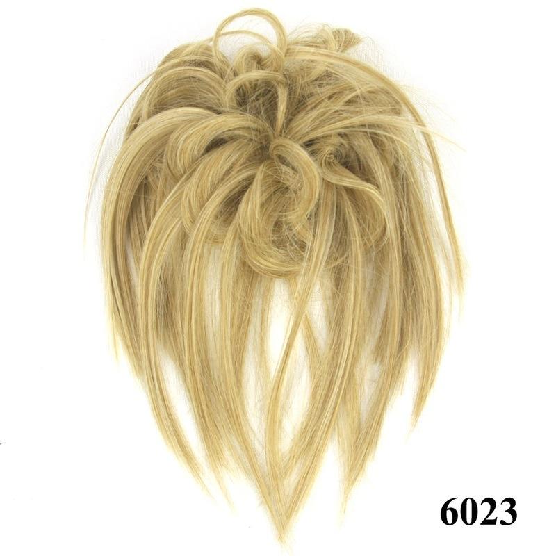 Fashion Women Wig Curly Claw Clip Flower Bud Fake Hair