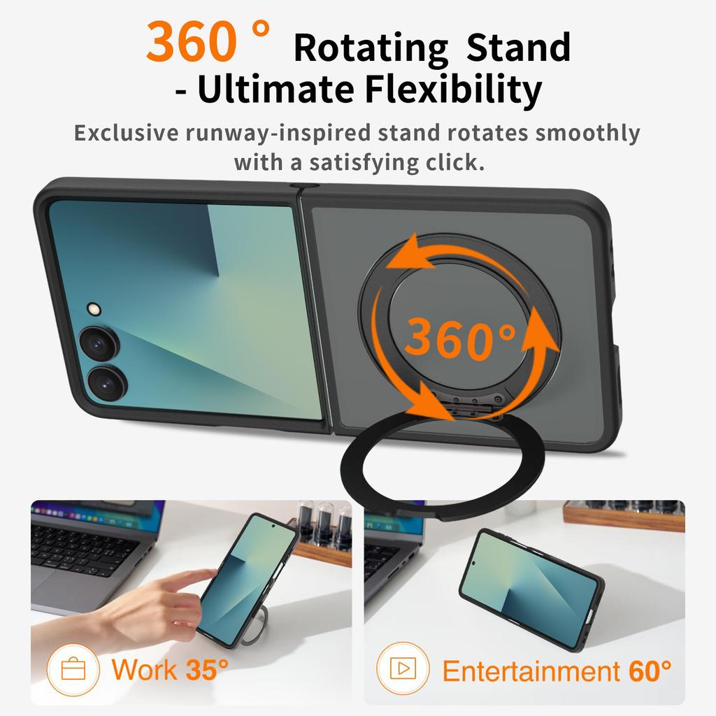 For Samsung Galaxy Z Flip 7 Full Cover Magnetic Mobile Phone Cases Translucent Cover with Magnet for Z Flip 7 Matte Cases New