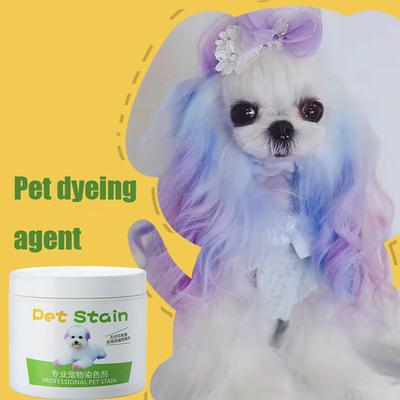 Haustierfarbe ohne Erhitzen Ungiftige Temporäre Haarfarbe Creme für Hunde Katzen Sichere Haut Seidige Lebendige Farben für Partys Fotos und Feiertage