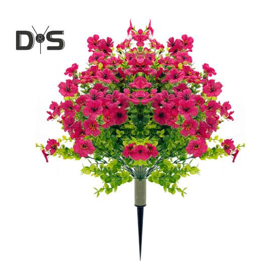 Artificial Boxwood Topiary Ball Tree with Ground Stake UV Resistant Weather-proof Faux Greenery Violet Shrubs Outdoor Garden Porch Patio Fake Boxwood