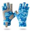 UV Protection Half-Finger Cycling Gloves Breathable Quick-Dry Elastic Anti-Slip Outdoor Fishing Riding Sport