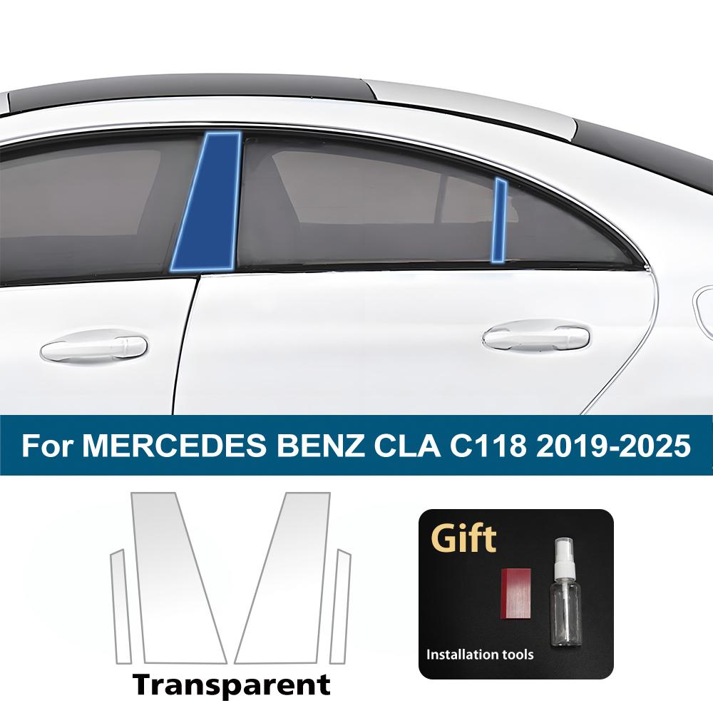 

Car B Pillar TPU Paint Protection Film For Mercedes Benz CLA C118 2019-2025 Pre-Cut PPF Clear Anti-Scratch Self-Healing Sticker