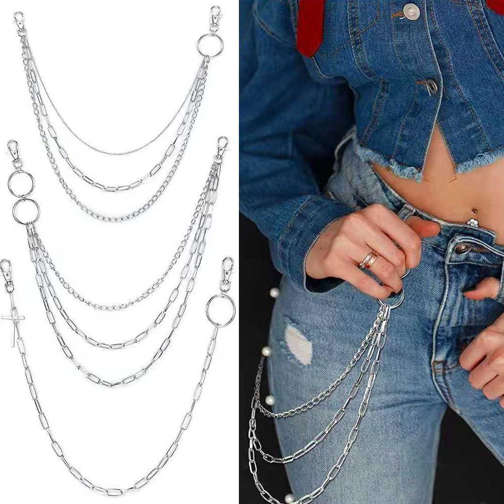 

Рок Брелок Хіп-хоп Джинси Ювелірні вироби Поясний ланцюг Прикраса для штанів Ланцюжок для ключів Ланцюжок для штанів 3