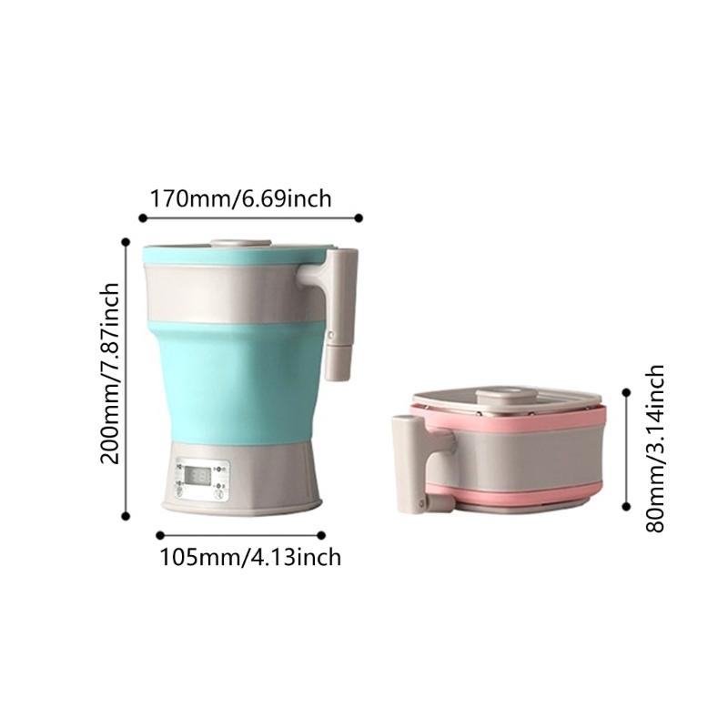 Silicone Electric Kettle 800ML Heating Kettle Foldable Kettle Silicone Texture for Rapid Heating for Home and Travel