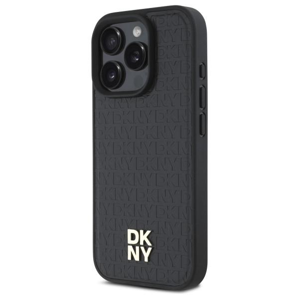 Dkny Dkhmp16Lpshrpsk Iphone 16 Pro 6.3  Hardcase Czarny/Black Repeat Pattern Stack Logo Magsafe