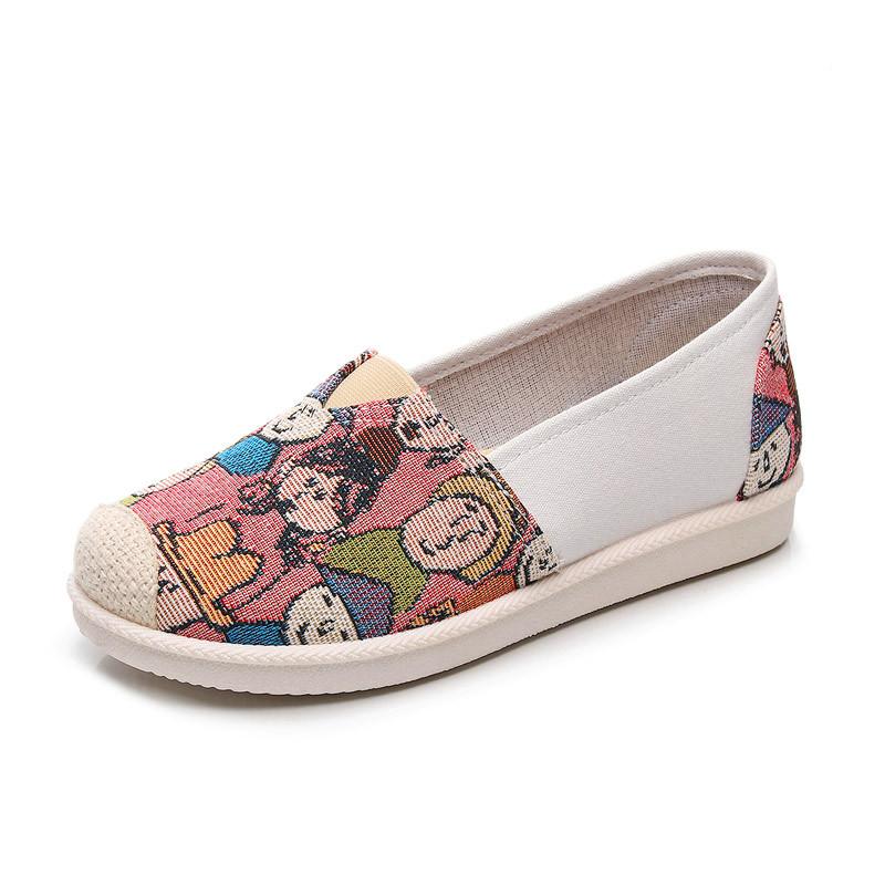 Spring New Cloth Shoes Women's Shoes Non-slip Soft Sole Trend Versatile Canvas Shoes One-pedal Fisherman Shoes