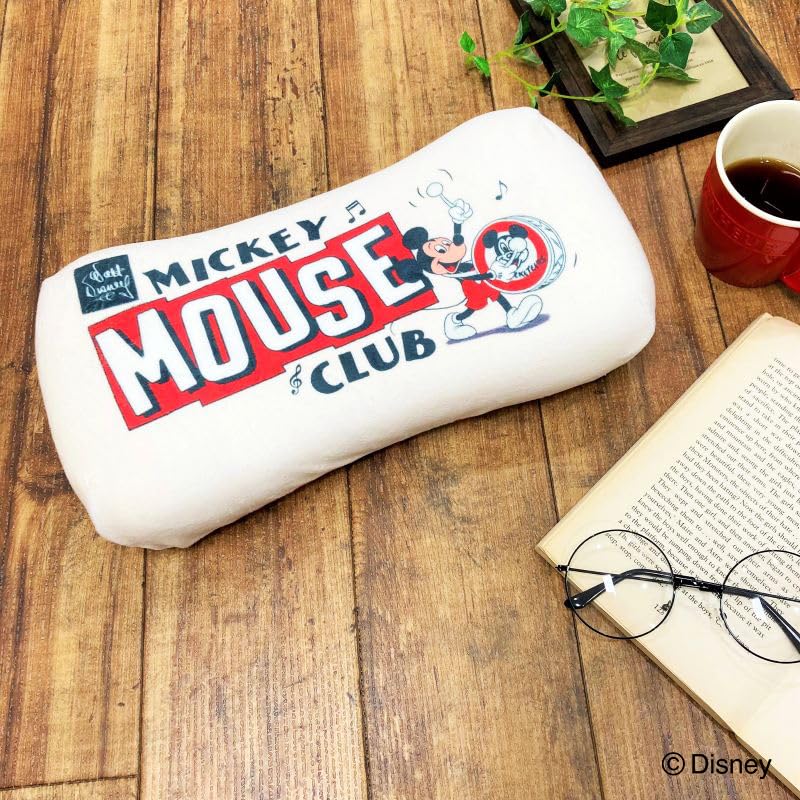 MORIPiLO Morishita Memory Foam Pillow, Mickey Mouse Design, Red, 15x30cm, Soft Plush Cushion, Disney 100th Anniversary Celebration, 4621124